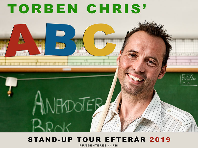 Torben Chris besøger Bygningen den 31. oktober 2019, med sit nye show “Torben Chris ABC”