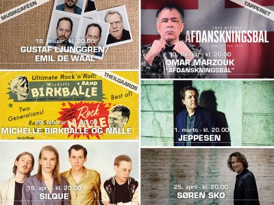 “6 på Opleveren” Musikforeningen Bygningens medlemstilbud på 6 koncerter til en uforskammet lav pris.