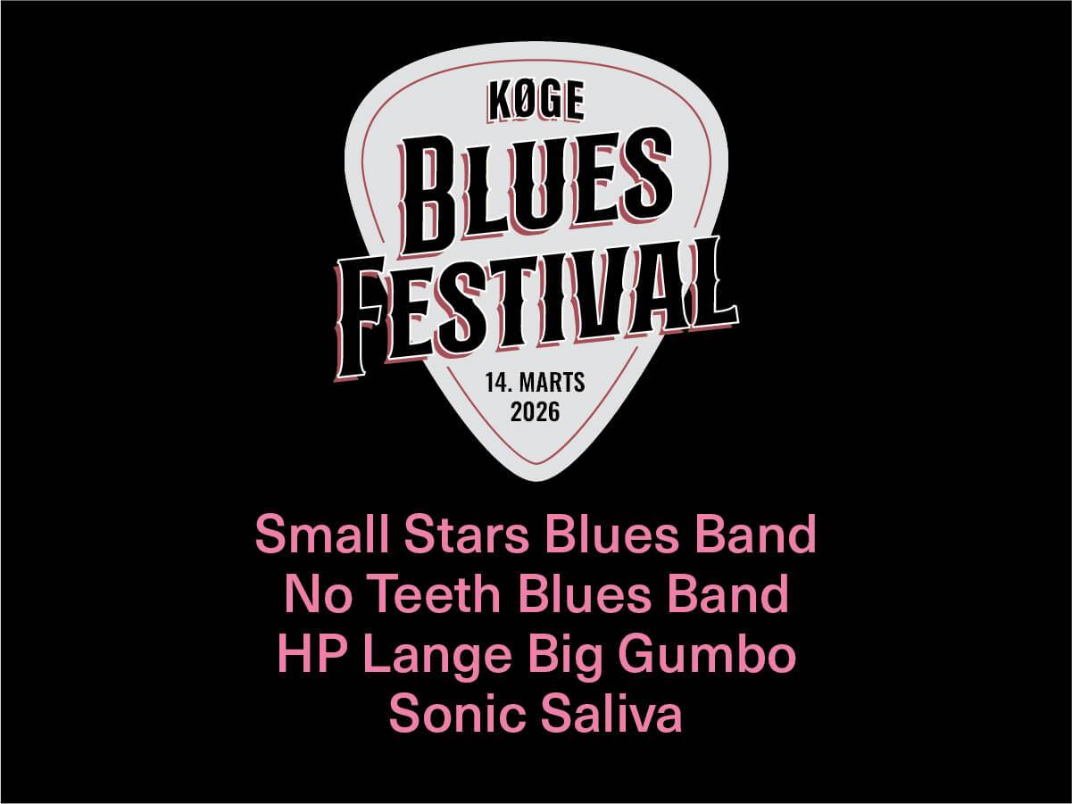 Køge Blues Festival indtager - traditionen tro -Teaterbygningen i Køge. Denne gang lørdag 14. marts 2026 kl. 12.00.